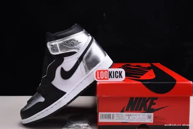 SILVER JORDAN WMNS 1 OG HIGH AIR TOE CD0461-001 0624